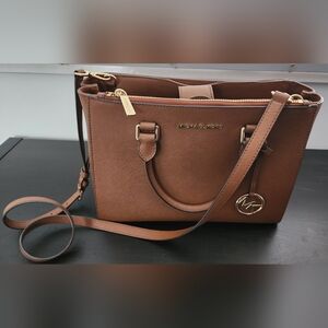 Michael Kors Kellen Leather Satchel